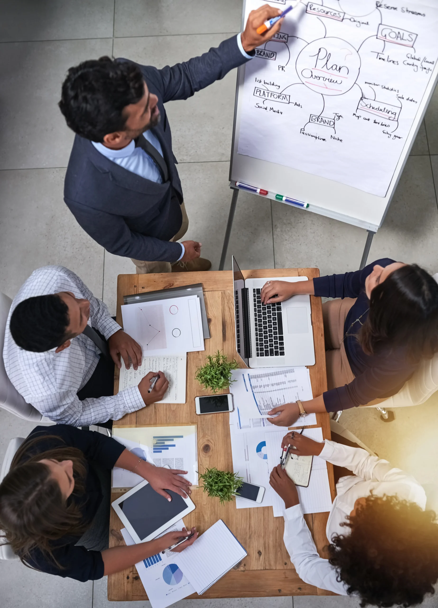 Imagen de equipo trabajando en una consultoria de procesos de negocio
