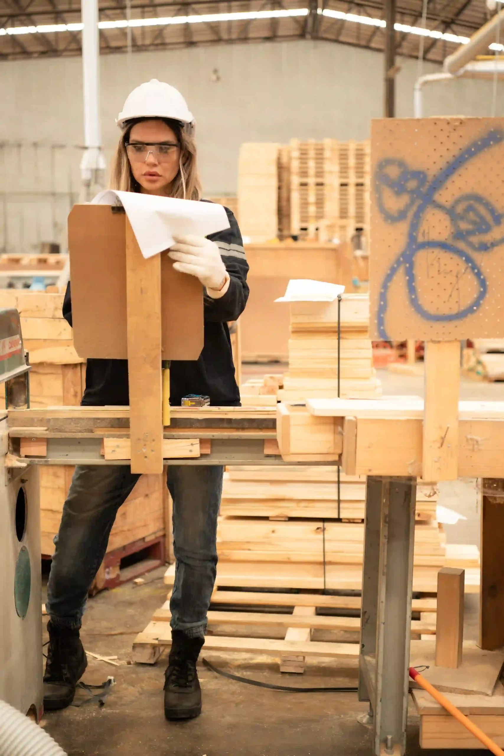 Imagen de mujer que trabaja en el sector mueble